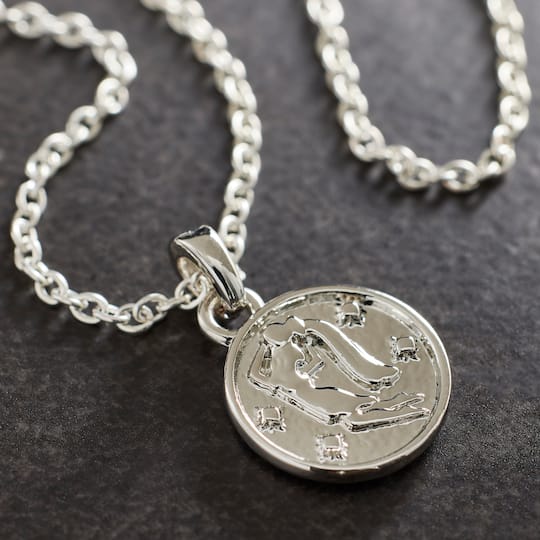12 Pack: Metal Zodiac Coin Charm by Bead Landing